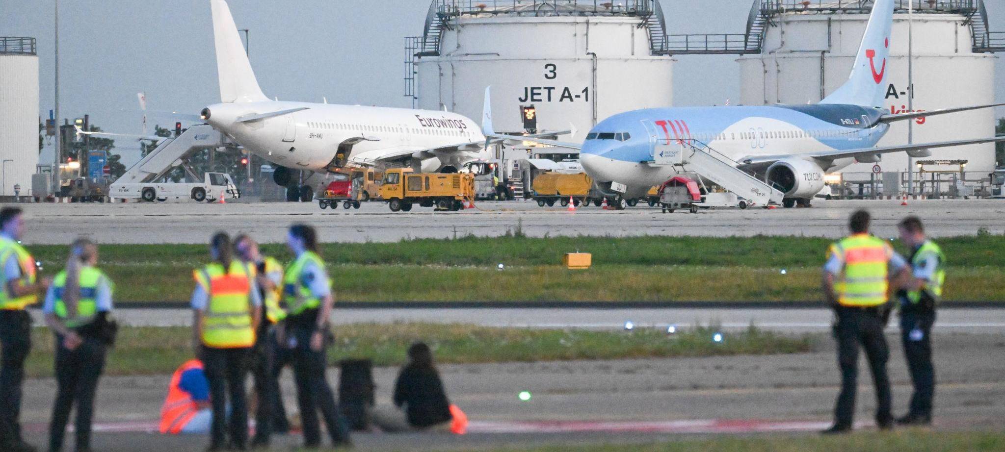 Protestaktion der Gruppe Letzte Generation in Stuttgart