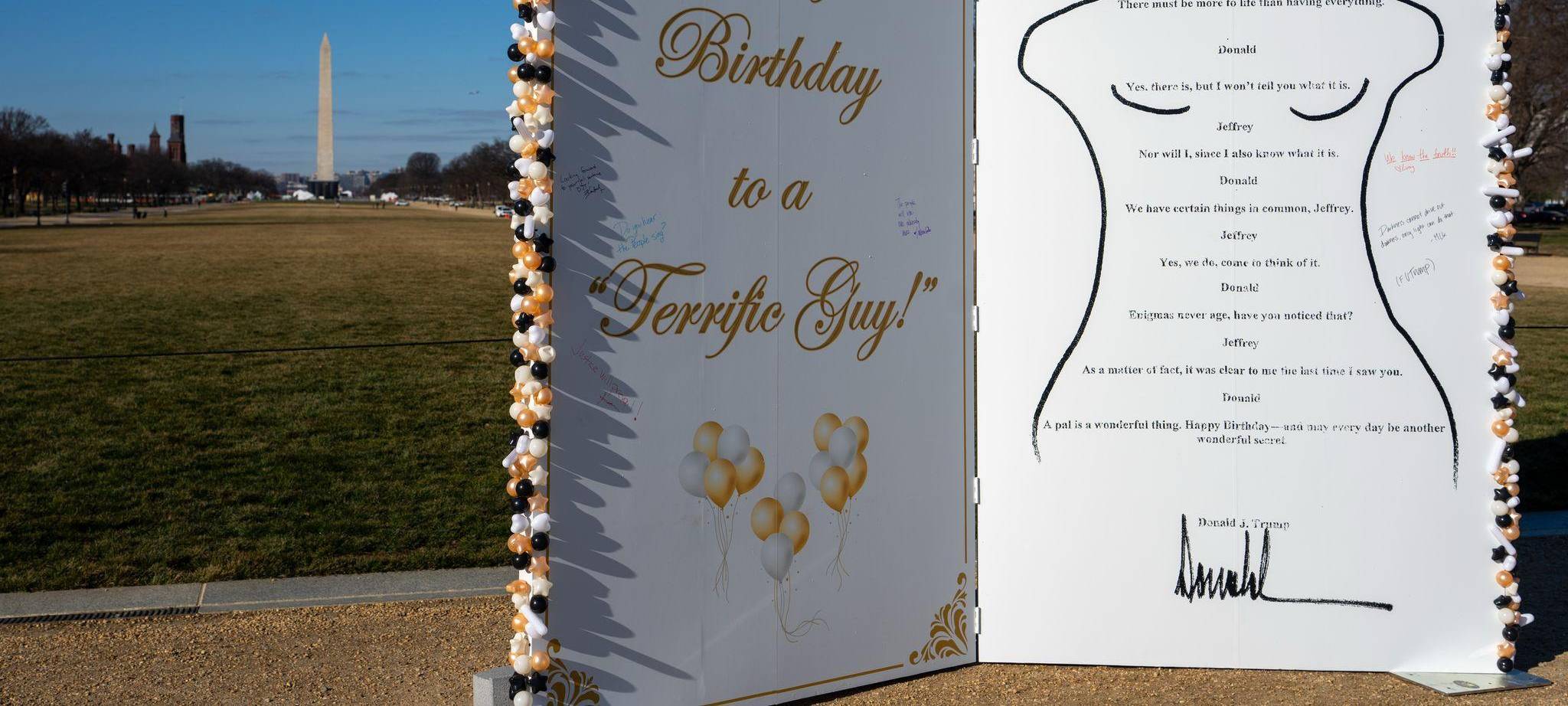 Epstein-Geburtstagsgrüße in Washington