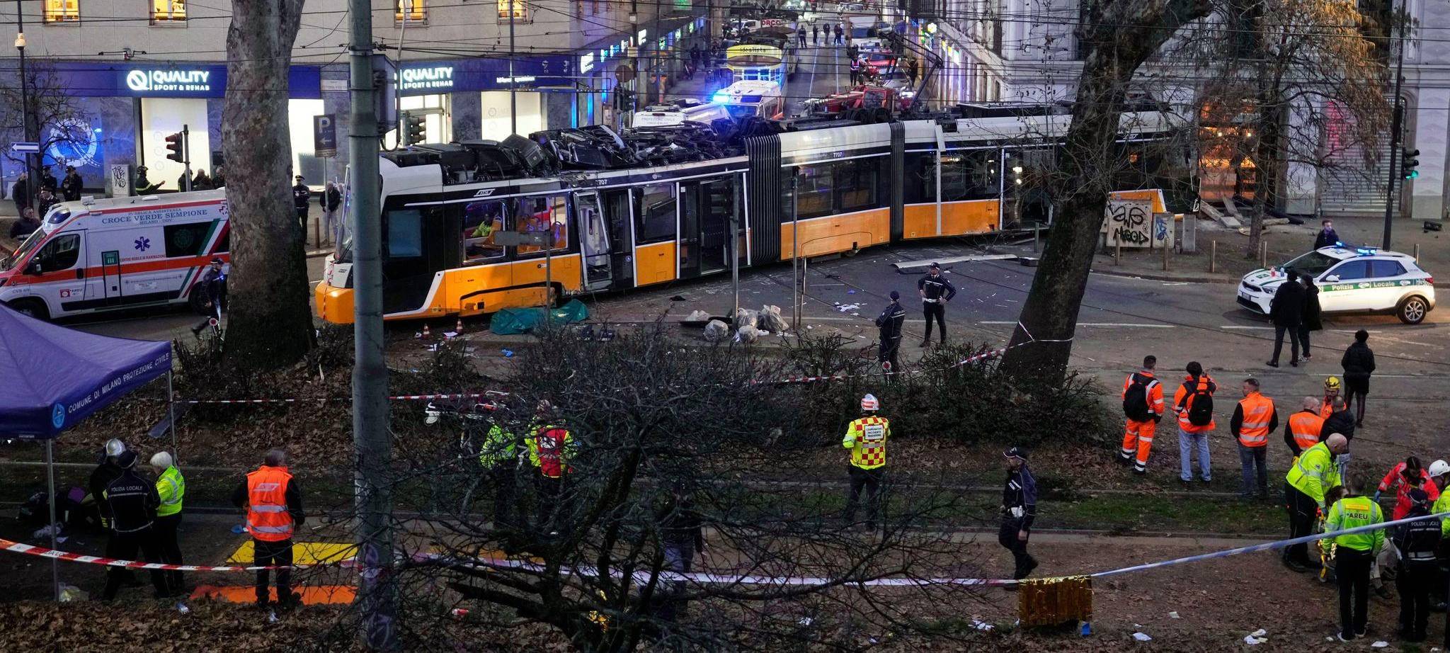 Straßenbahn in Mailand entgleist