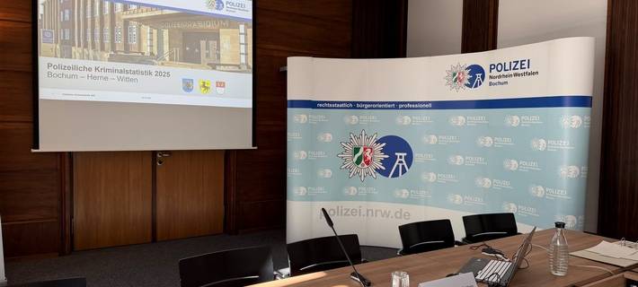 Pressekonferenz zur PKS 2025 im Polizeipräsidium Bochum
