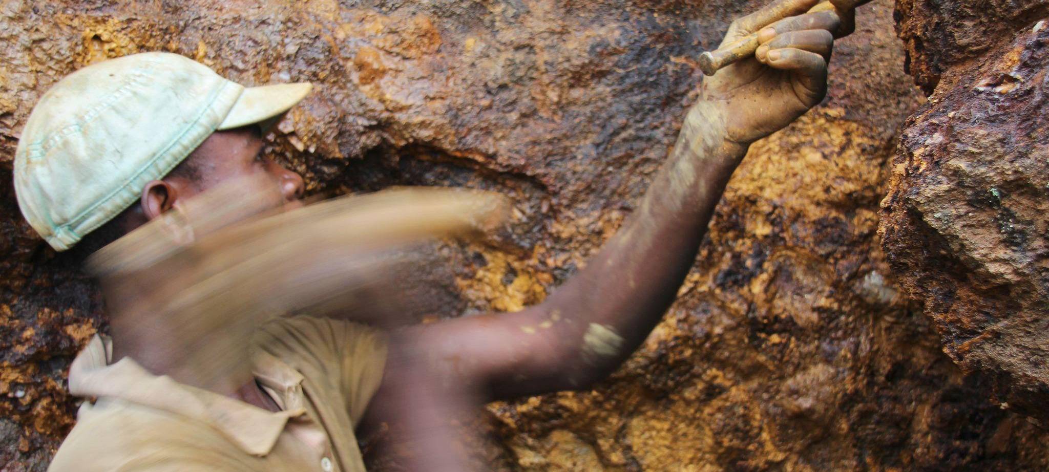 Arbeiter in Mine im Kongo