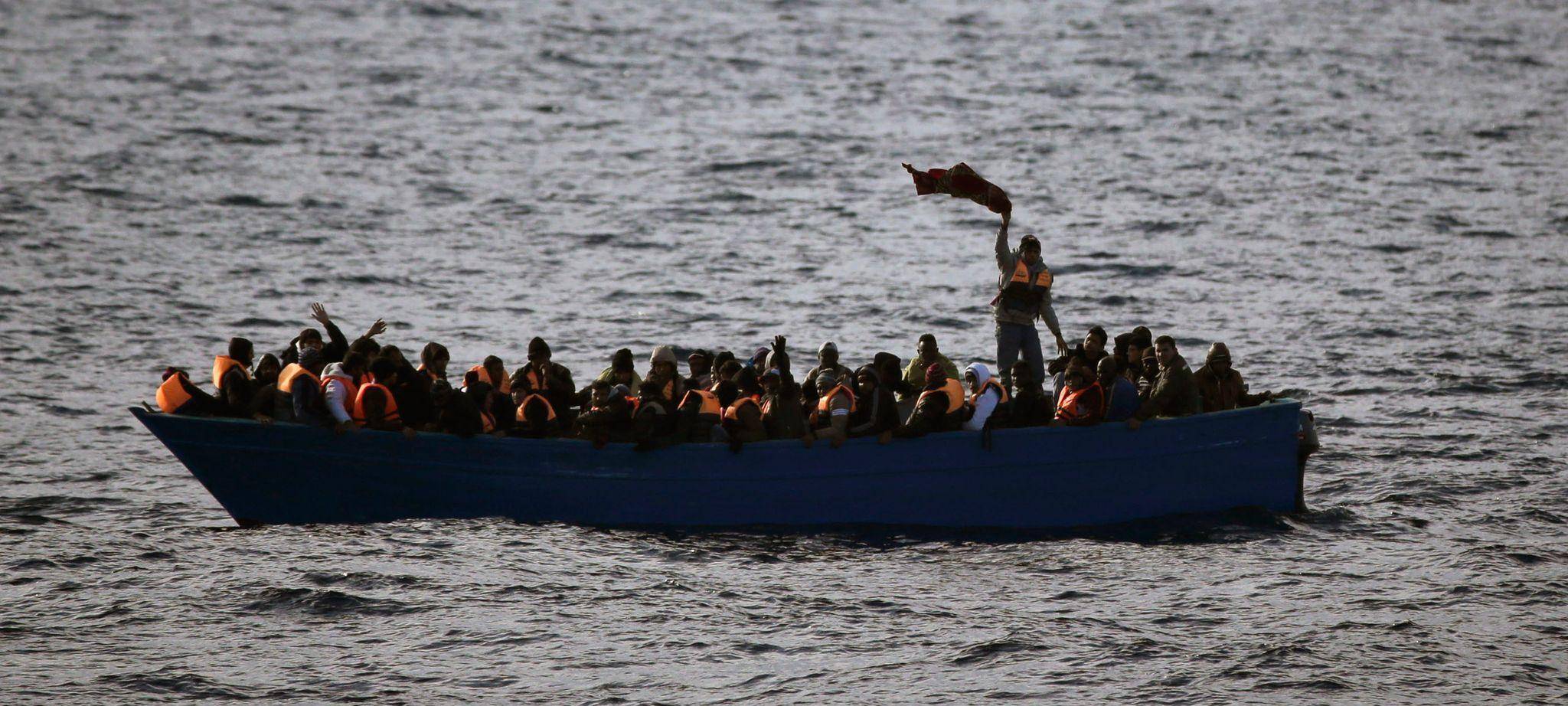 Flüchtlinge in einem Boot