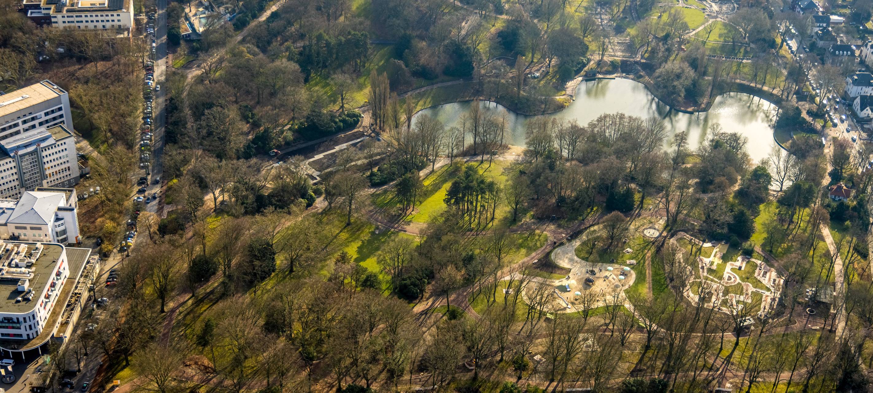 Sanierung im Stadtpark Bochum: Letzte Bauarbeiten laufen