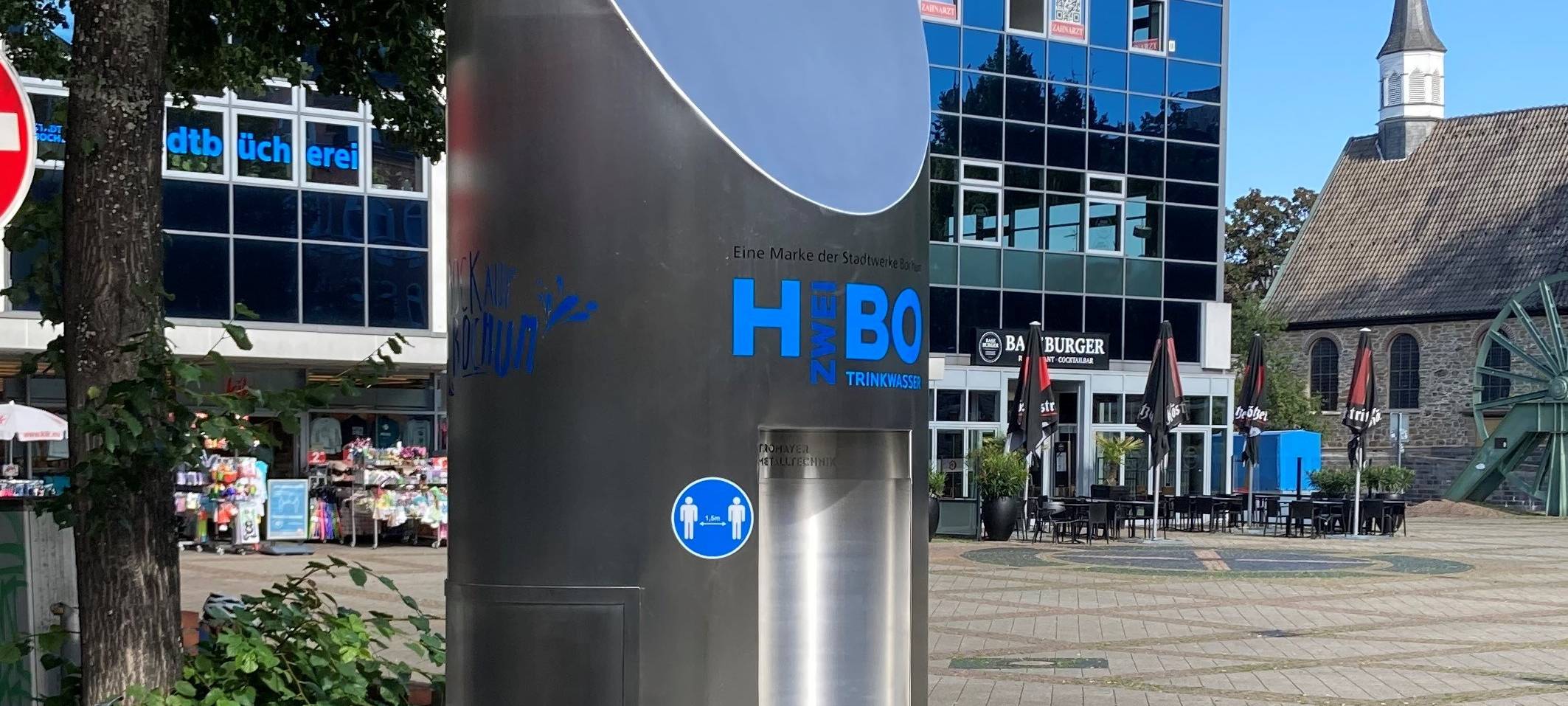 Kostenloses Trinkwasser in Bochum: Mobile Brunnen wieder in Betrieb