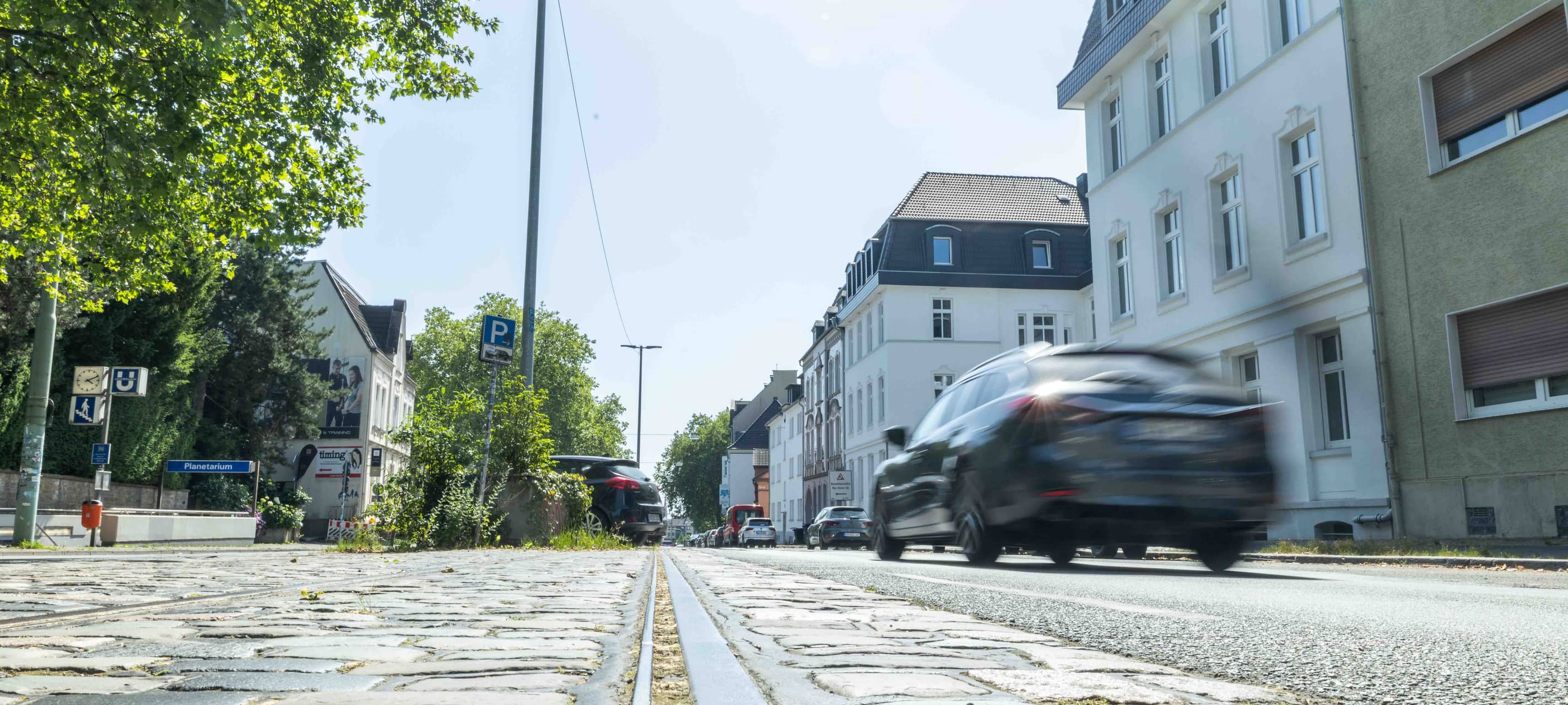 Die Castroper Straße zwischen Klinikstraße und Ruhrstadion am 24.06.2026 in Bochum.
