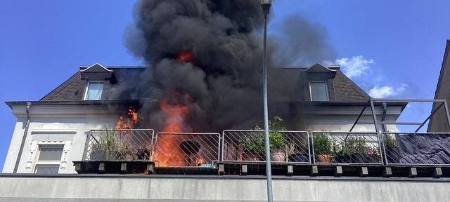 Brand Bochum, Eiberger Str., Lage bei Eintreffen