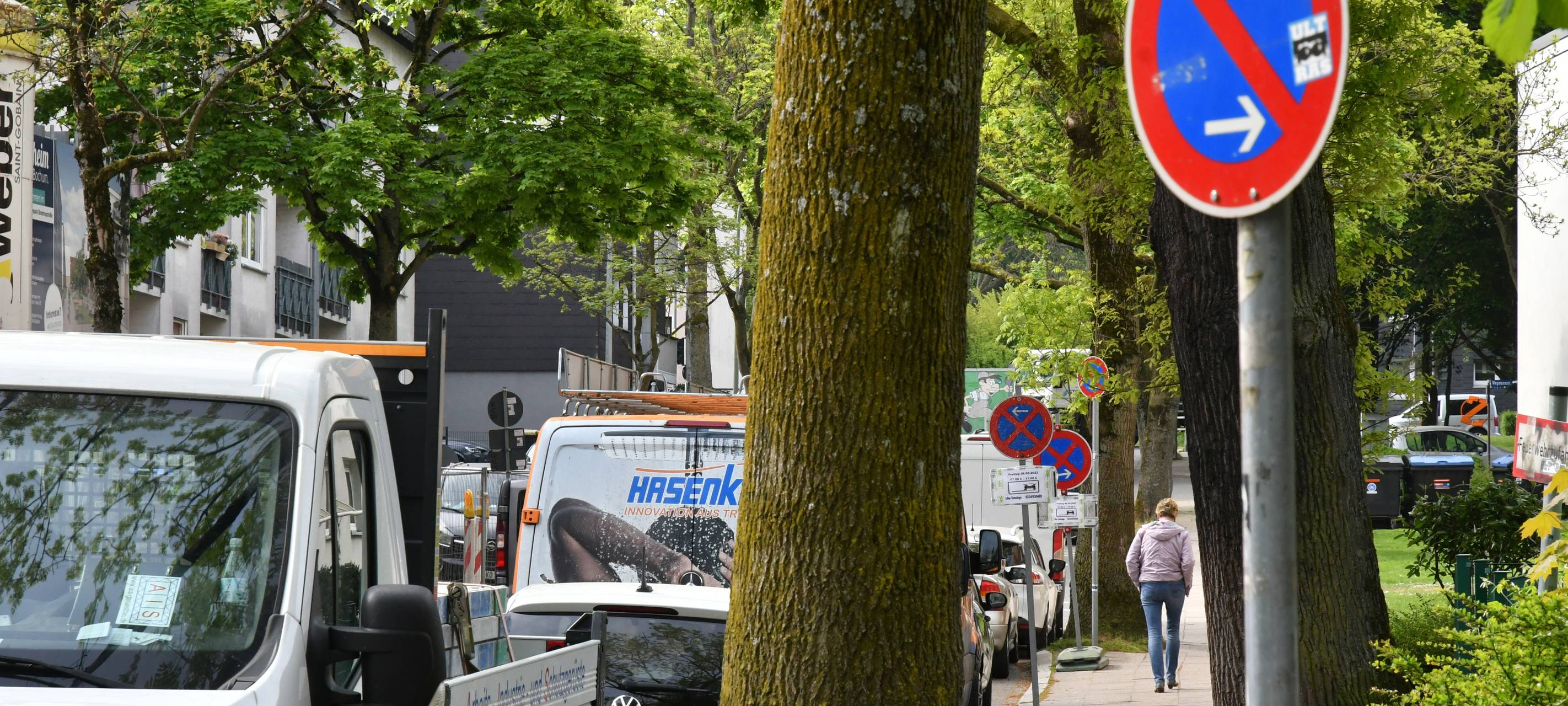 Bauarbeiten auf der Brantropstraße in Bochum-Weitmar