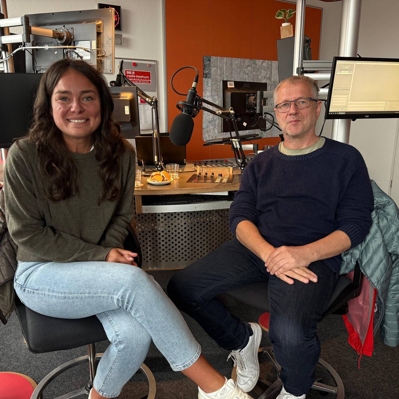 Deborah Maffia und Dr. Stefan Winter zu Gast im Radio Bochum Studio bei Morgenmacherin Kira Kosthorst