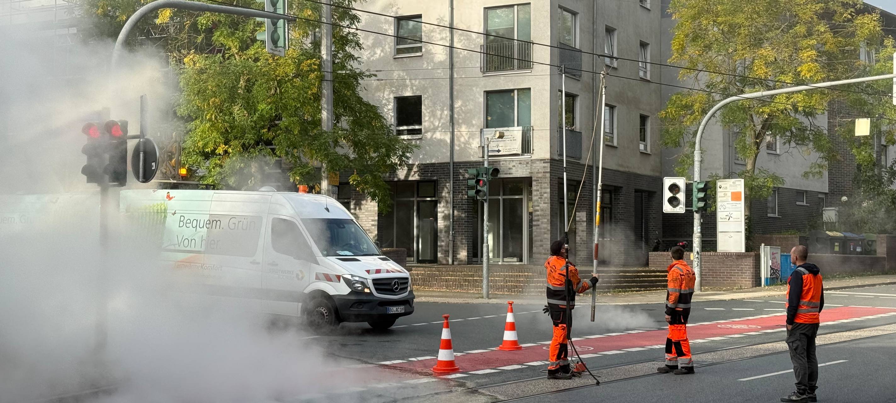 Fernwärmeleitung in Bochum kaputt: Vollsperrung der Dorstener Straße