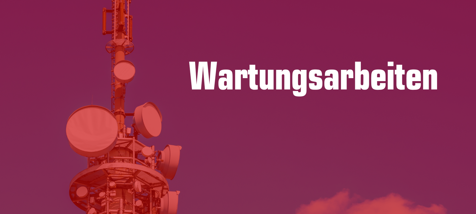 Wartungsarbeiten am Sendemast